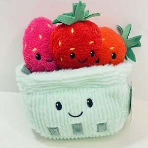 Target Gigglescape Whimsical STRAWBERRY HARVEST Pint Basket Plush w/ Tags NEW